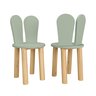 Cadeira Coelho Criativa Infantil para Crianças Estudar Desenhar 100% Mdf Bp Melaminico:verde Jade - 6