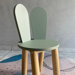 Cadeira Coelho Criativa Infantil para Crianças Estudar Desenhar 100% Mdf Bp Melaminico:verde Jade - 2