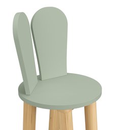 Cadeira Coelho Criativa Infantil para Crianças Estudar Desenhar 100% Mdf Bp Melaminico:verde Jade - 5