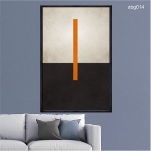 Quadro Decorativo - Arte Abstrata Moderna Laranja Abg014 Vidro com Impressão Uv - 80x60cm