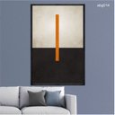 Ver imagem 1 de Quadro Decorativo - Arte Abstrata Moderna Laranja Abg014 Vidro com Impressão Uv - 80x60cm