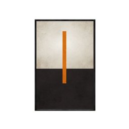 Quadro Decorativo - Arte Abstrata Moderna Laranja Abg014 Vidro com Impressão Uv - 80x60cm - 2