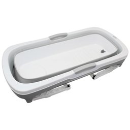 Banheira Portátil Dobrável Extra Grande Clingo C6024 Branco/Cinza - 8