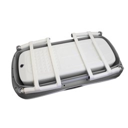 Banheira Portátil Dobrável Extra Grande Clingo C6024 Branco/Cinza - 4