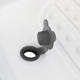 Banheira Portátil Dobrável Extra Grande Clingo C6024 Branco/Cinza - 10