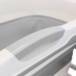 Banheira Portátil Dobrável Extra Grande Clingo C6024 Branco/Cinza - 9