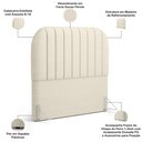 Ver imagem 2 de Cabeceira Cama Box Queen Estofada Orgânica 160cm Alice W01 Facto Pérola Metalizado - Lyam Decor