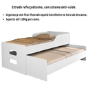 Ver imagem 5 de Bicama Solteiro Elis com 2 Colchões D33 Gold Espuma Cor: Bc