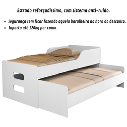 Bicama Solteiro Elis com 2 Colchões D33 Gold Espuma Cor: Bc - 5