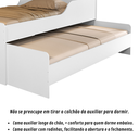 Ver imagem 6 de Bicama Solteiro Elis com 2 Colchões D33 Gold Espuma Cor: Bc