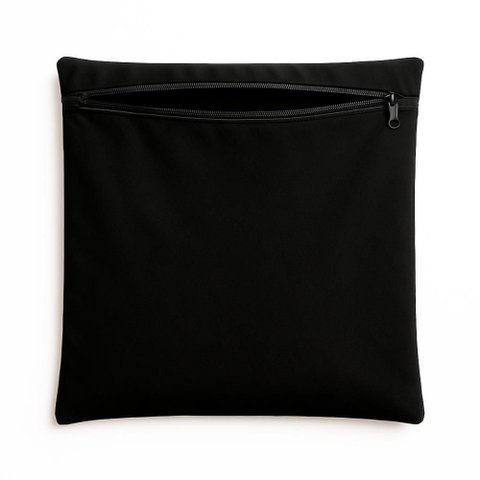 Capa de Almofada 42cm Decorativa Suede P/ Sofá e Cadeira Cor:preto