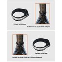 Ver imagem 5 de Braçadeira Selim Alumínio Preto 31.8mm 27.2/28.6mm 12g