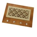 Ver imagem 1 de Porta Chaves Madeira 4 Pinos 25cm x 18cm