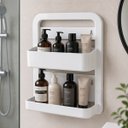 Ver imagem 6 de Prateleira Porta Shampoo Organizador Banheiro Multiuso Branco