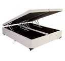 Ver imagem 1 de Cama Box Baú Bi-partida Viúva Corino Bege 128x188x41