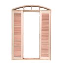 Ver imagem 2 de Porta Balcão de Correr de Madeira Padrão Cedro Veneziana em Arco Bat.14 Cm-2.35(a)x1.70(l)