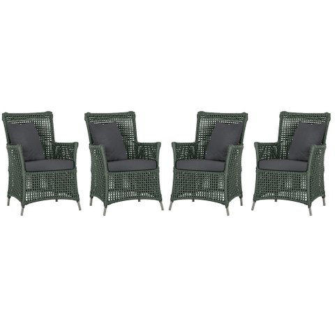 4 Poltronas Igapó Alumínio Micro Pintura Fendi Corda Náutica Estofado 11