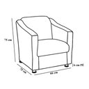 Ver imagem 3 de Kit 2 Poltronas Decorativa Mariana Corino MarromDal Poz Estofados