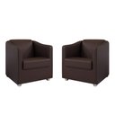 Ver imagem 1 de Kit 2 Poltronas Decorativa Mariana Corino MarromDal Poz Estofados