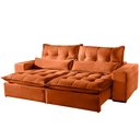 Ver imagem 2 de Sofá 4 Lugares Retrátil e Reclinável Máximo 2.50 Metros Veludo Móveis Mix