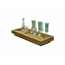 Ver imagem 4 de Bandeja Espelho Dourado Grande Luxo Mesa Sala Jantar 60x30