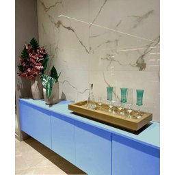 Bandeja Espelho Dourado Grande Luxo Mesa Sala Jantar 60x30 - 2
