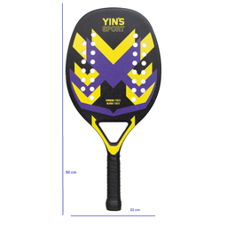 RAQUETE SEMI PRO BEACH TENNIS ROXO CARBONO E FIBRA DE VIDRO - 3