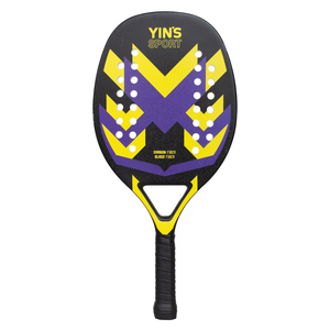 RAQUETE SEMI PRO BEACH TENNIS ROXO CARBONO E FIBRA DE VIDRO