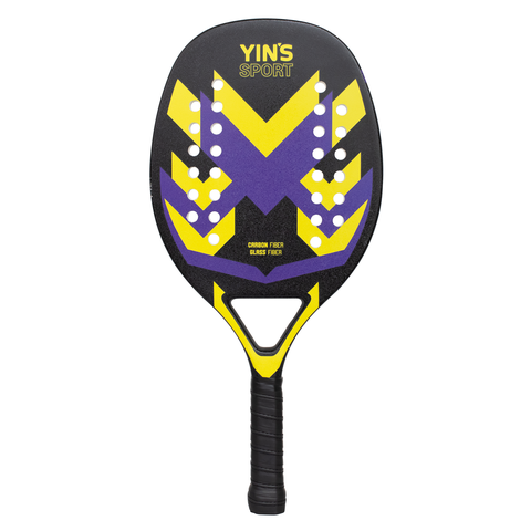 RAQUETE SEMI PRO BEACH TENNIS ROXO CARBONO E FIBRA DE VIDRO