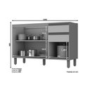 Ver imagem 3 de Cozinha Completa Connect 6 Peças (2 Armários + 2 Balcões + 2 Complementos) C6P06 Duna/Cristal - Henn