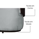 Ver imagem 5 de Poltrona Decorativa Redonda Bia Composê Veludo com Corino Cor:prata