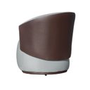 Ver imagem 2 de Poltrona Decorativa Redonda Bia Composê Veludo com Corino Cor:prata