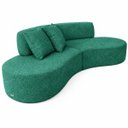 Ver imagem 6 de Sofá Estopar Virginia 2 Metros com Puff Bouclé para Sala