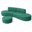 Ver imagem 5 de Sofá Estopar Virginia 2 Metros com Puff Bouclé para Sala