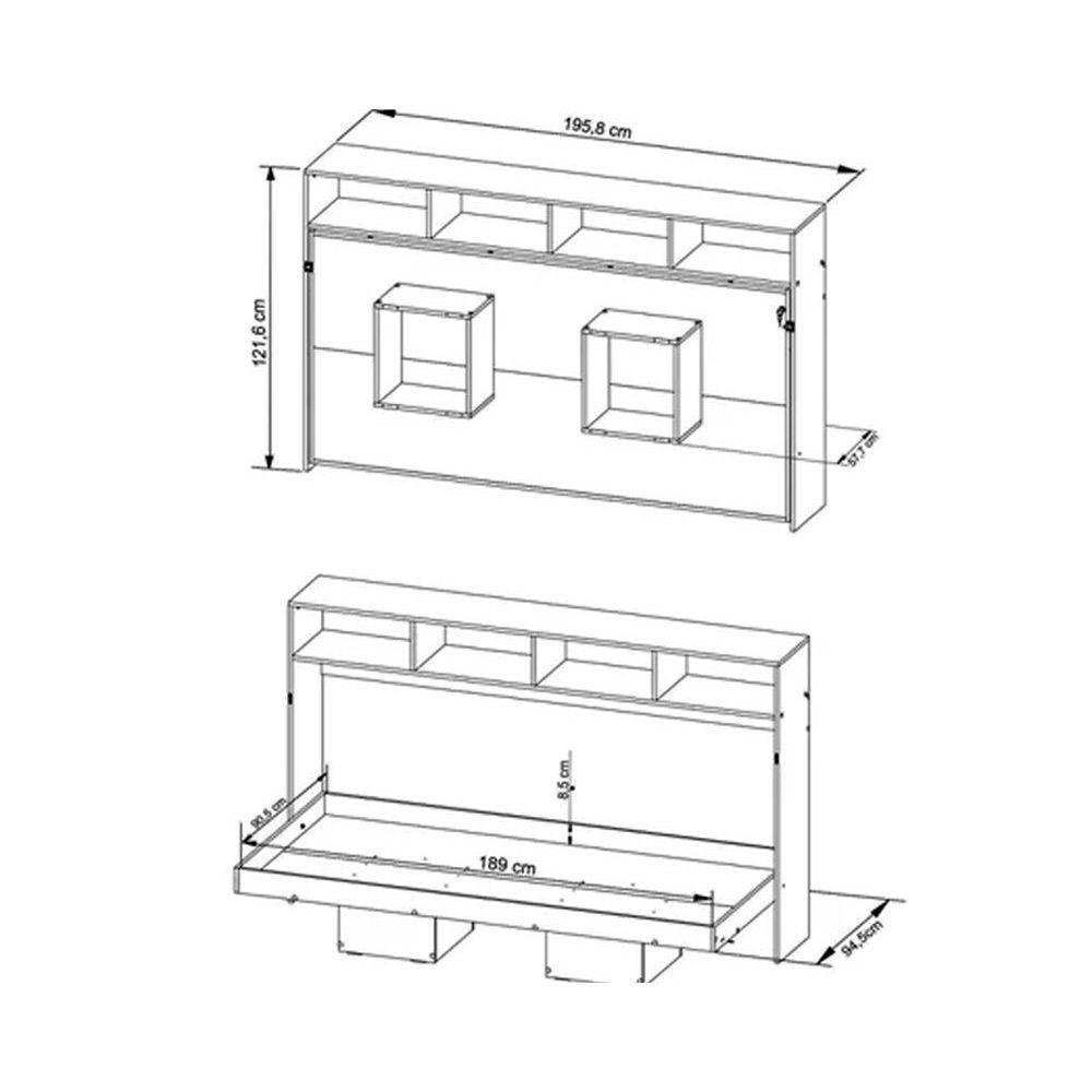 Cama Dobrável Articulada Multifuncional Cm8020 Amêndoa - Tecno Mobili - 3