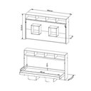 Ver imagem 3 de Cama Dobrável Articulada Multifuncional Cm8020 Amêndoa - Tecno Mobili