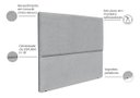 Ver imagem 3 de Cabeceira Cama Box Reta Casal 140cm Luna Boucle C/frame Cinza