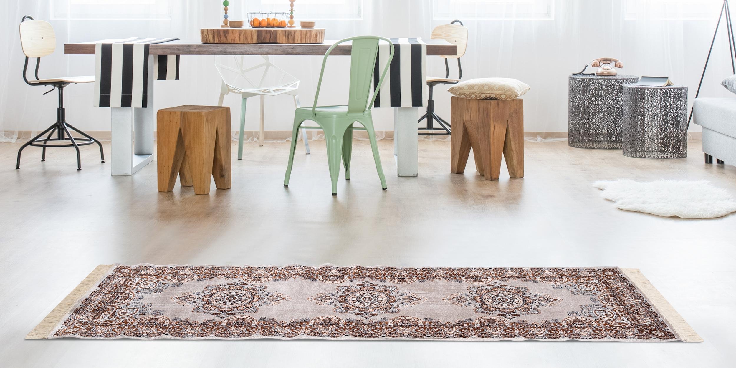 Passadeira 2m Tabriz Indiano 66x210 Cm Tipo Persa Belga 5 - 5