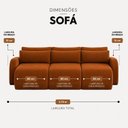 Ver imagem 4 de Sofá Retrátil 8 Lugares Veludo Apolo 3,90 Mts Cobre