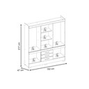 Ver imagem 3 de Guarda Roupa Casal 10 Portas e 3 Gavetas c/ Espelho New Murano Amêndola - Demóbile