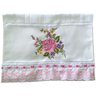 Jogo de Toalhas Bordadas Lavabo De Mão Estampa: Ramalhete e Rosas. 2 peças, Cor: Branco. Marca Dohle - 2