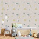 Ver imagem 3 de Papel De Parede Animais Infantil Safári Quarto De Bebê PP03 M²