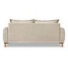 Sofá Living 2 Lugares Bouclê Bege 1.60m Pés em Madeira Bz Home Decor - 4