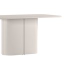 Ver imagem 3 de Mesa de Jantar para 6 Lugares 160cm Tampo Mdf com Vidro Serena Off White - New Ceval