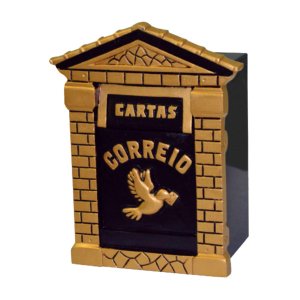 Caixa de Correio para Cartas Cristal Ouro Detras 15x23x30cm