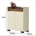 Ver imagem 4 de Balcao Buffet Real 2 Portas 100% Mdp Perola Mel