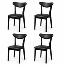 Ver imagem 2 de Kit 4 Cadeira de Jantar Madeira Maciça Floripa Estofada Premium Ergonomica Confortável Di Franco