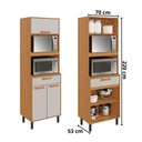 Ver imagem 3 de Cozinha Compacta 6 Peças 12 Portas 3 Gavetas com Tampo Itatiaia Napoles