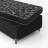 Cama Box Solteiro + Colchão Espuma D20 Cor:suede Preto - 2