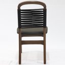 Ver imagem 6 de Cadeira Decorativa Vinil Corda Nautica Preto Pes Madeira Pinhao Nacc